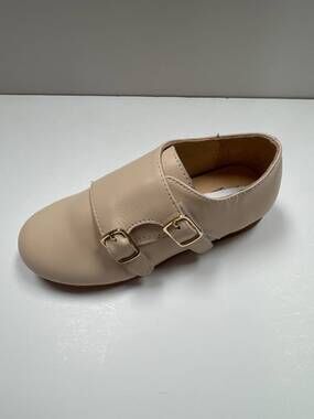 NEW 1936 kid's ellie stylish double buckle dressy shoe in beige